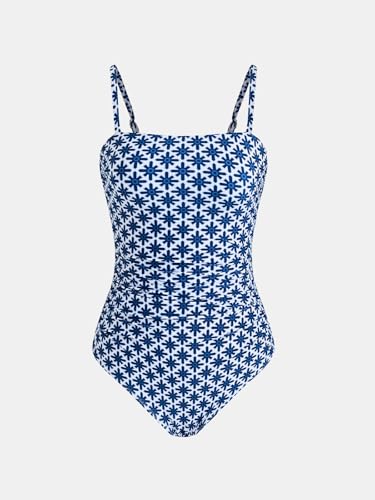 Image of CUPSHE Women Swimsuit One Piece Bathing Suit Square Neck Cutout Back Tummy Control with Adjustable Spaghetti Straps