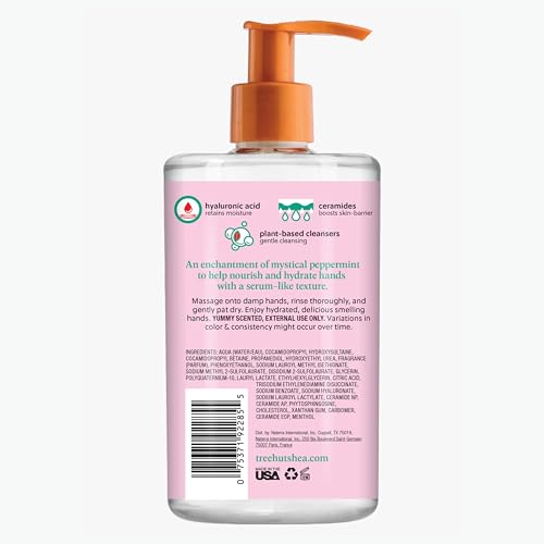 Image of Tree Hut Merry Mint Serum Infused Hand Wash, Nourish & Hydrate Hands with Strengthening Skin Care, Long Lasting Scen, Cleanse & Lock in Moisture, Limited Edition Holiday, 11 Fl Oz.