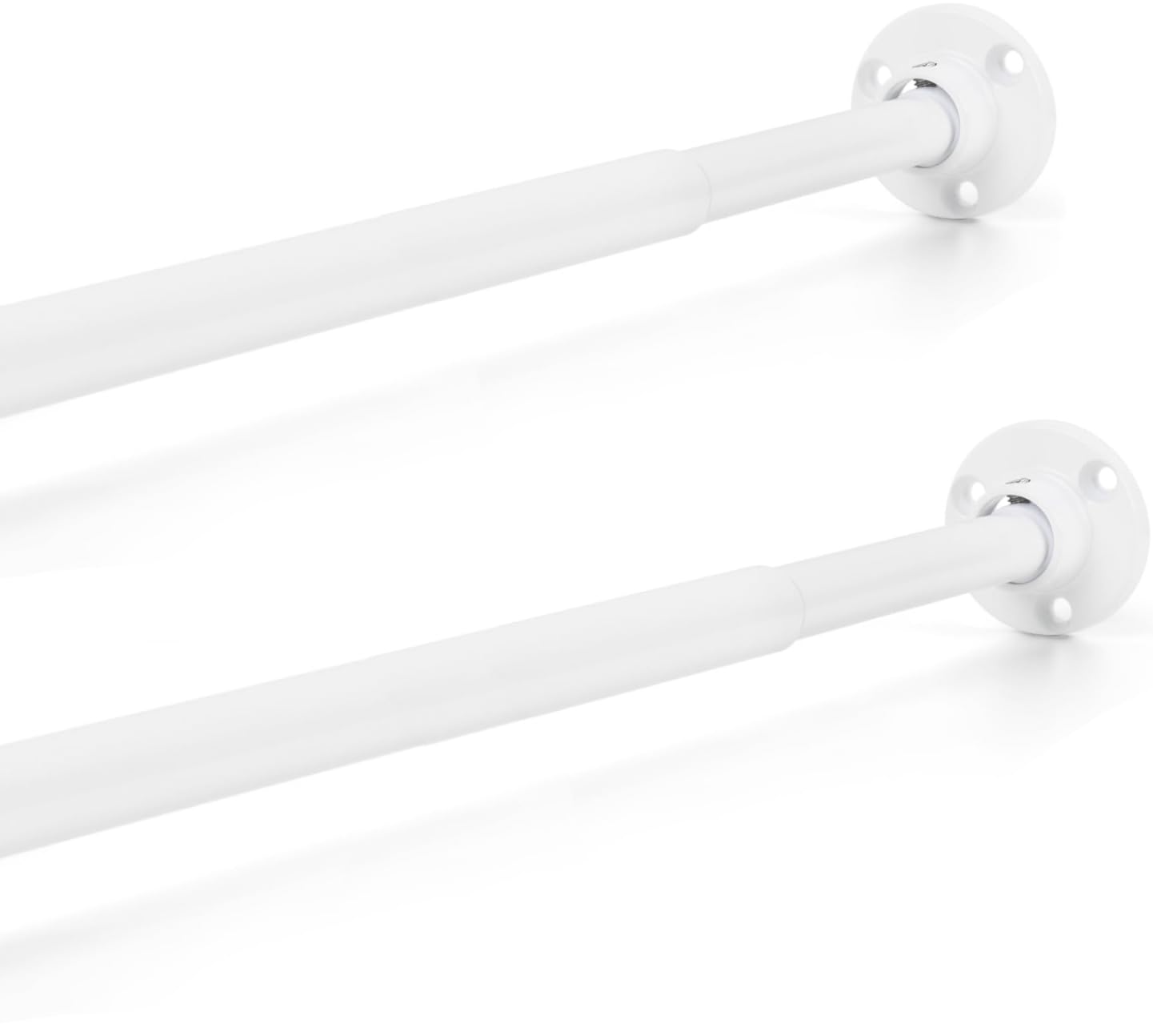 Photo 1 of TYRON Mini Thin Skinny Smallest Closet Rods for Hanging Clothes, 1/2" Diameter,12 to 18 In. Adjustable Slim Closet Rod, Metal Closet Bar Hanging Rods for Baby Kids Closet, Small Space (White,2 Pcs)