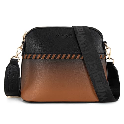 Image of Wrangler 3PCS Purses for Women Tote Bag Crossbody Handbag and Wallet Set with Guitar Strap