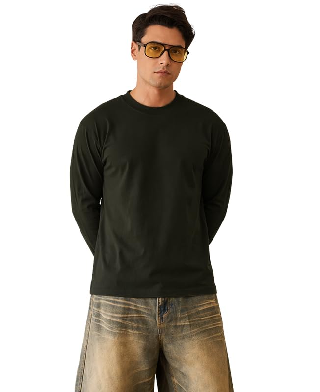 Image of Sleepynuts Regular fit Cotton Full Sleeve Plain T-Shirt for Men (Pack of 1,2,3 Size Small to 3XL)