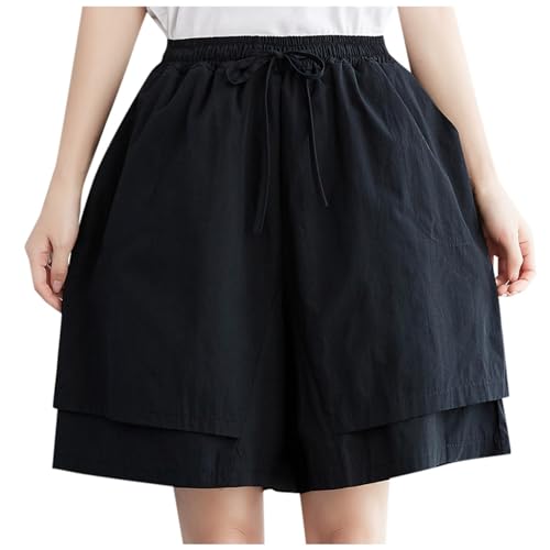 Short d'été large en lin pour femme idéal plage et randonnée