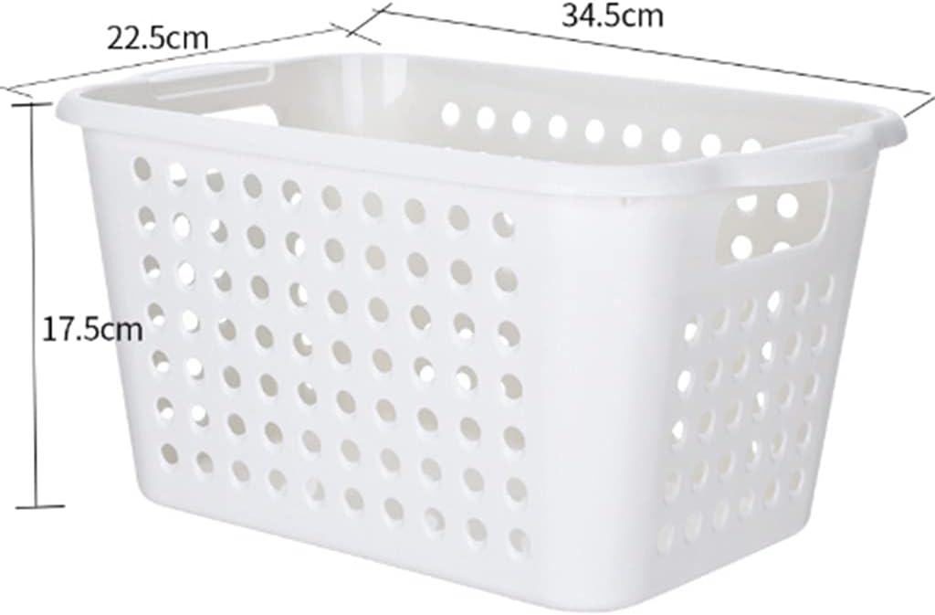 Picnic Basket Storage Basket Desktop Snack Storage Basket Kitchen Storage Basket Bathroom Storage Box Basket (Size : 34.5x22.5x17.5cm)