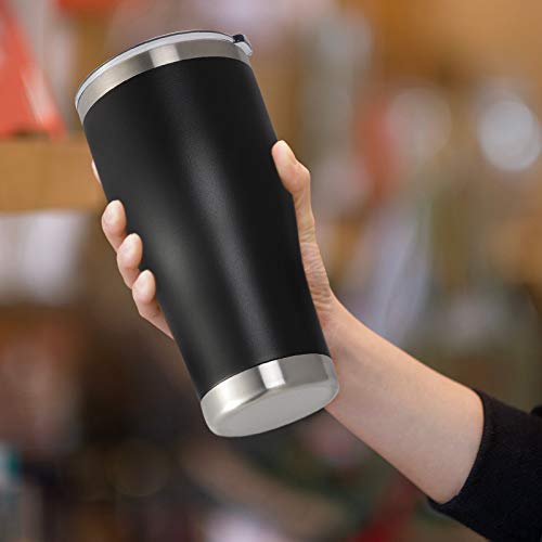 Domicare 30 Oz Tumbler With Lid And Straw, Stainless Steel Tumblers Bulk, Insulated Vacuum Double Wall Coffee Travel Mug, Powder Coated Tumbler, Black 4 Pack #TOP5