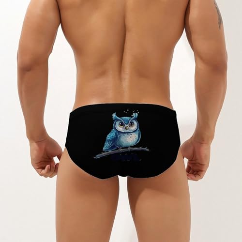 Owl Men's Swim Trunks Briefs Swimsuit Swimwear Bathing for Underwear Beach2
