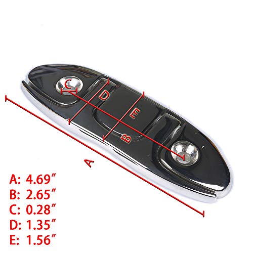 Thorn Boat Folding Cleat,Flip Up 4-1/2" Dock Cleat Marine Stainless Steel - Thumbnail 5