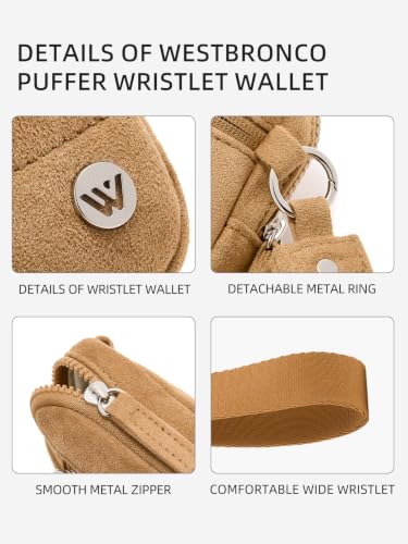 Image of WESTBRONCO Wristlet Wallets for Women - RFID Blocking Quilted Nylon Phone Wallet, Card Holder Purse for Travel & Everyday Use