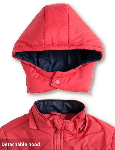 Image of Amazon Brand - Symbol Boys Boys Quilted Winter Jacket with Detachable Hood | Age 2-12 Years| Standard Length