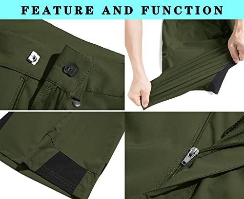 Eklentson Mens Cargo Shorts Wicking Moisture Dry-Fit Short Running Sports Pants, Army Green, X-Small #TOP2