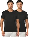 EMPORIO ARMANI Herren 2P O-NECK RUNDHALS T-SHIRT 2 schwarz M