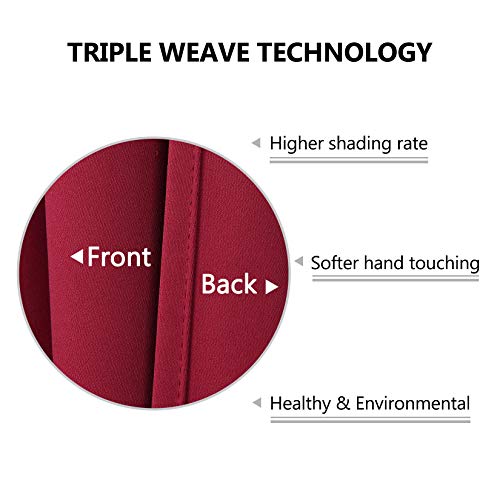 Blackout Valances For Windows Living Room Kitchen Bedroom Thermal Insulated Window Valance Curtains (Burgundy Red, 52X15 Inches) #TOP3