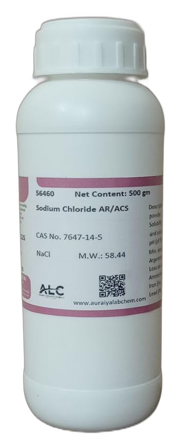 ALC Sodium Chloride AR/ACS, White Crystalline Powder, 500gm, CAS 7647-14-5, M.W. 58.44, 56460-image-13