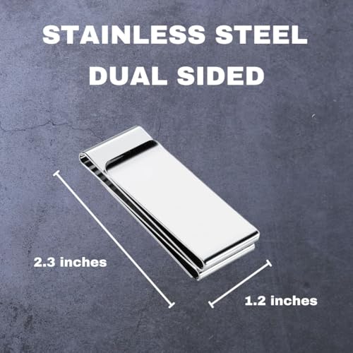 Visol Personalized Trifold Money Clip with Free 2 Initial Engraving4