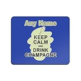 Photo Gallery unigift - tappetino per mouse con scritta in lingua inglese keep calm drink champagne (colori del cibo) con qualsiasi nome e messaggio, opaco, gomma, blue, extra thick (220 x 180 x 5 mm) Photo Gallery unigift - tappetino per mouse con scritta in lingua inglese keep calm drink champagne (colori del cibo) con qualsiasi nome e messaggio, opaco, gomma, blue, extra thick (220 x 180 x 5 mm)