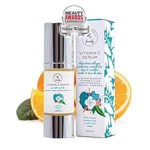 Vitamin C Serum for Face with Hyaluronic Acid, Aloe Vera, Retinol, and Vitamin E – Natural Skin Care for Beautiful and Healthy Skin – Brightening Serum for Dark Spots and Fine Lines
