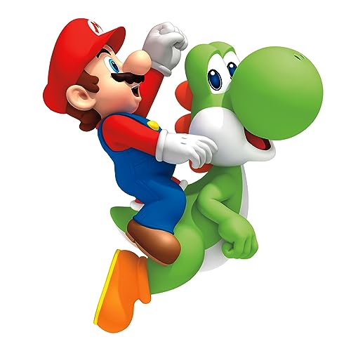 RoomMates RMK1918GM Ninetendo Super Mario Bros. Yoshi and Mario Peel and Stick Giant Wall Decals 23 x 32