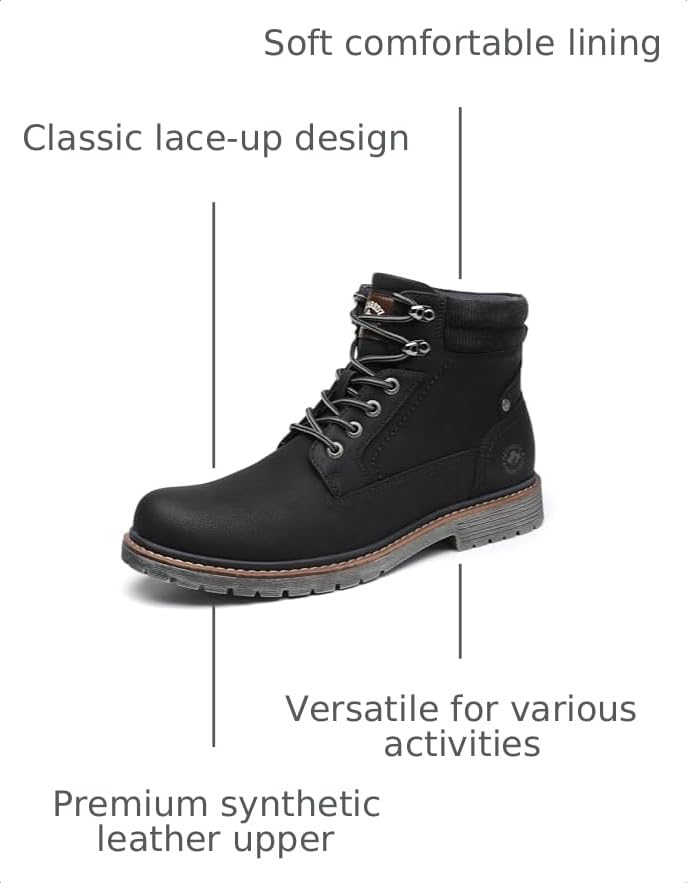 Image of DECARSDZ Men's Fashion Lace-up Casual Chukka Boots for Men Zipper Boot