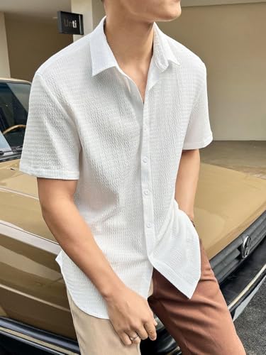Image of Leriya Fashion Full Shirt for Man | Unique Shirts for Men Stylish |Casual White Shirt's for Mans |Polycotton Button Down Shirt for Mens (Available in Plus Size)