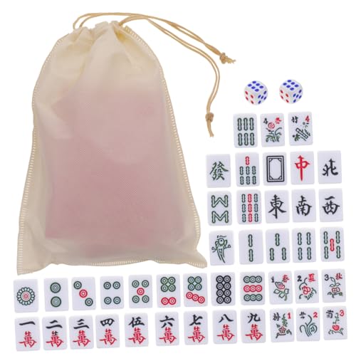 Mini jeu de mahjong de voyage portable BESTonZON idéal pour fêter en vacances