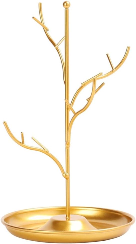 Jewelry Display Stand Rack Tree Stand Iron Necklace Earring Holder Bracelet Fashion Organizer(E)