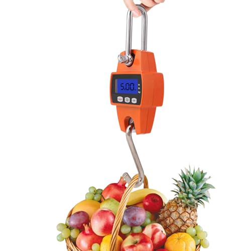 300kg Federwaage Mini Waage tragbare LCD Digital elektronische Edelstahl Haken hängende Gewicht Kran Waage