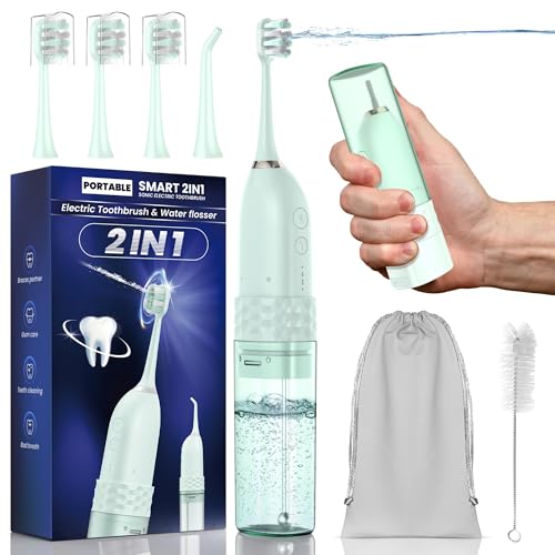 Brosse à dents de voyage avec bouteille d'eau intégrée