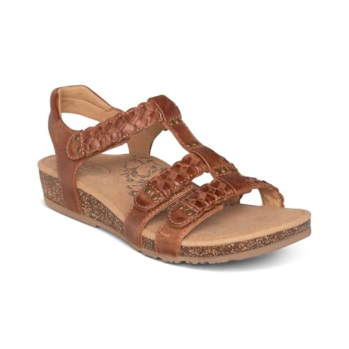 Aetrex Women's Reese Orthopedic Gladiator Sandals for Women - Adjustable Womens Sandals with Removable Center Strap