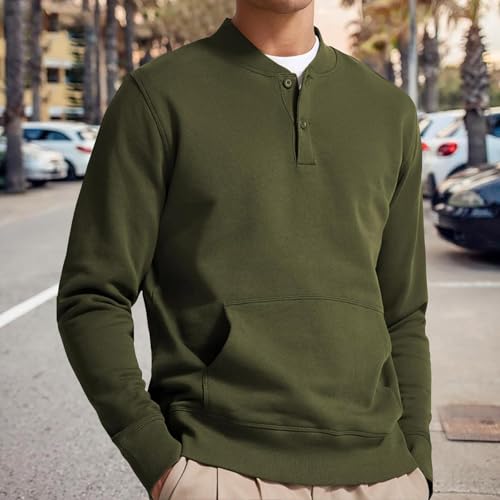 Pull col en V homme sweatshirt manches longues en polyester léger