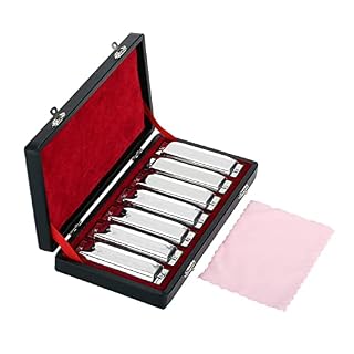 SHUIYUE Harmonica 10 Trous Harp Blues Harp Blues Harmonica Diatonique Harmonica Set 7 pièces (AG) W/Exquis Box… - Les Beatles, Paul McCartney, John Lennon, RIngo Starr, George Harrison