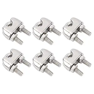 Set of 2 Wire Rope Clamp, 10Pcs Rope Fixing Clamps Rigging Hardware for Electrical Equipment for Industrial Machinery