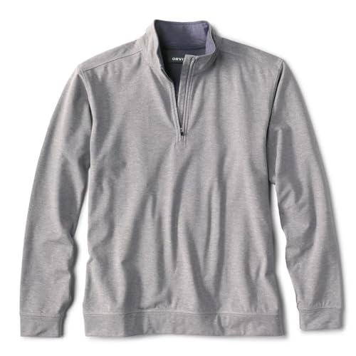 Orvis On The Move 1/4 Zip Men's Performance Quarter-Zip: Moisture Wicking, Stretch Piqué Knit with Spandex