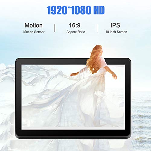 Smart Digital Photo Frame with 1920x1080 IPS Screen Digital Picture Frame Support Adjustable Brightness Photo Frames 1080P Video Music Remote 16:9 Widescreen (8 inch WiFi, Black) - Thumbnail 4