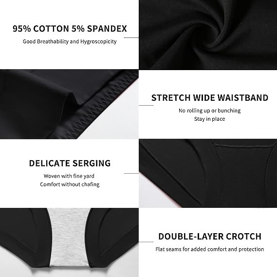 Migbean Boy Shorts Underwear for Women - Boxers for Women, Women's Cotton Underwear Boyshorts4