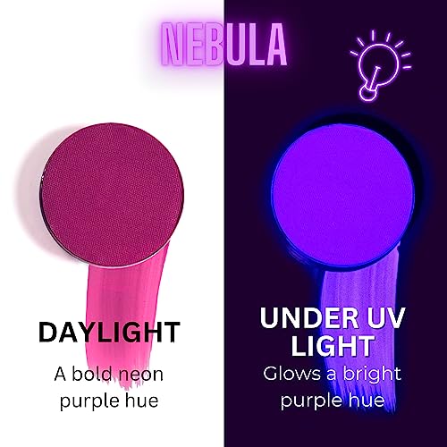 Image of Mehron Paradise FX UV Neon Glow - Nebula - Neon Purple /Purple UV 0.25 oz | Pro Water-Activated Shimmer Paint for Raves, Costumes, SFX, Halloween, Stage, Screen, Theater & Cosplay