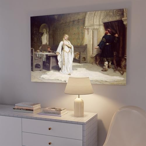 Impression sur toile Lady Godiva Edmund Leighton - Cadre suspendu facile à installer - 7