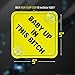 2 Pack - Aluminum - Baby Up in This B Car Window Signs, 5x5 Inch Noticeable Bright Yellow Signs with 2 Suction Cups for Extra Strong Hold On Windows