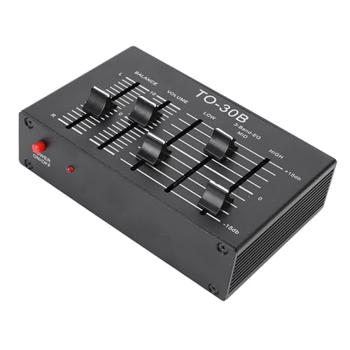 Ecualizador estéreo de 3 bandas Gugxiom, con control de balance de volumen, para estudio casero, audio para auto y sonido en vivo, preamplificador HiFi miniatura 7