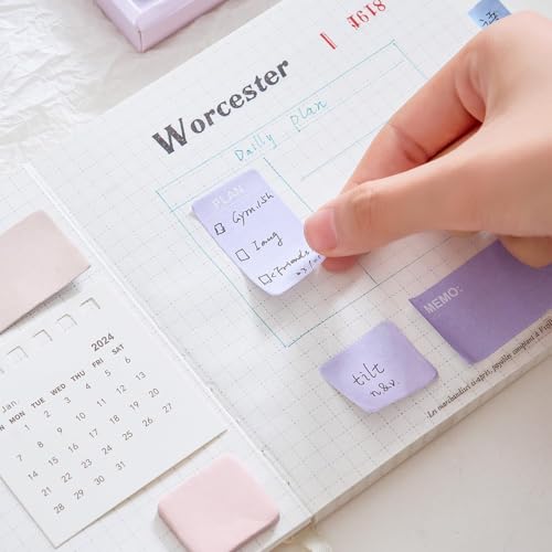 Image of 210 Sheets Colorful Sticky Notes | Mini Pastel Tabs | Self-Adhesive Memo Pads for Notes-4 Size, Reminders, Planners, Study, Office & Creative Journaling, Reminders, and Creative Ideas (Multi Color)