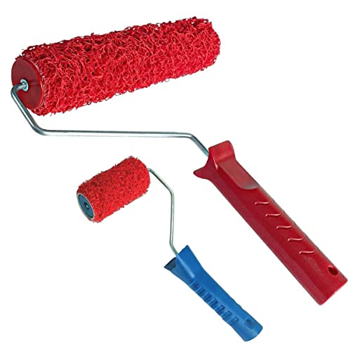 Kit Rolo Textura Cabelo de Anjo com Cabo 23cm e 9cm Ideal Para Efeitos Rústico Aplicação de Argamass