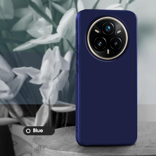 Image of Back Cover for Realme 14 Pro Plus 5G | Full Camera Protection | Premium Liquid Silicon Case | Flexible Bumper Case for Realme 14 Pro Plus 5G (Dark Blue)