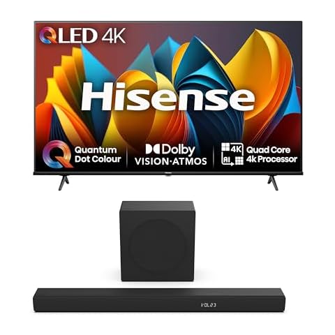 Hisense 55E7NQTUK TV & HS3100 Soundbar Bundle Cover