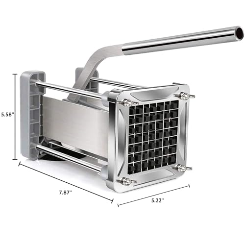 Pommes Frites Schneider, Sopito Pommesschneider Edelstahl Professioneller French Fries Cutter mit 12x12mm Klinge