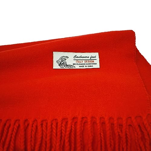 Glory Max Unisex Plain Solid Color Winter Scarf Cashmere Feel Soft Classic 72"x12"4