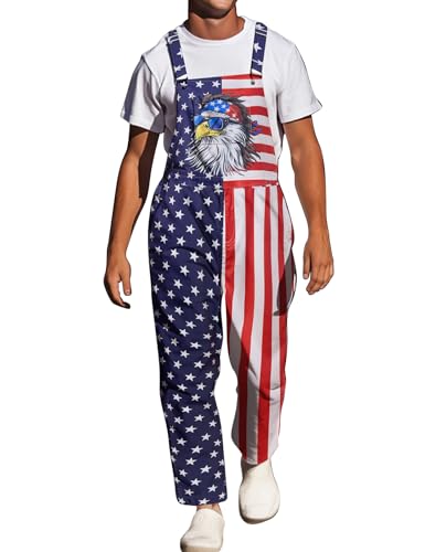 4th of July Outfits for Men Stars and Stripes Long