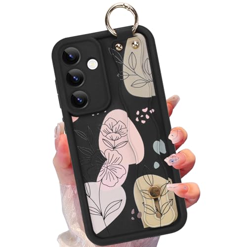 Coque Samsung S25 Plus à motif fleurs noires idéale pour les sorties