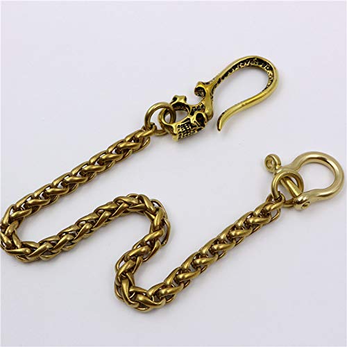Jean Chains 40/50/60cm Solid Brass Metal Wallet Belt Chain, Metal
