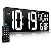 Amazon.com: Large Digital Wall Clock with Remote Control 17.2