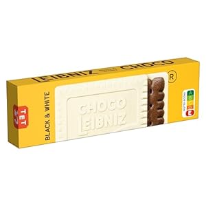 LEIBNIZ Choco Black & White, 125 g, knusprige Kakaokekse eingebettet in weiße Schokolade (1 x 125 g)