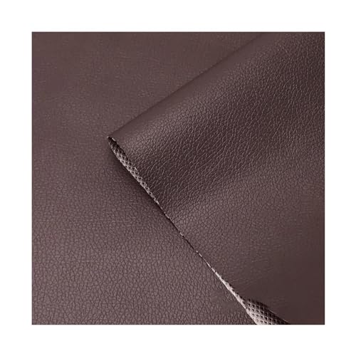 Polipiel Cuero Artificial De Cuero para Tapizar Sofá Polipiel Silla Manualidades Cojines Tela de imitación de Cuero - Tela por Metros de Polipiel(Black coffee,1.6X5m)