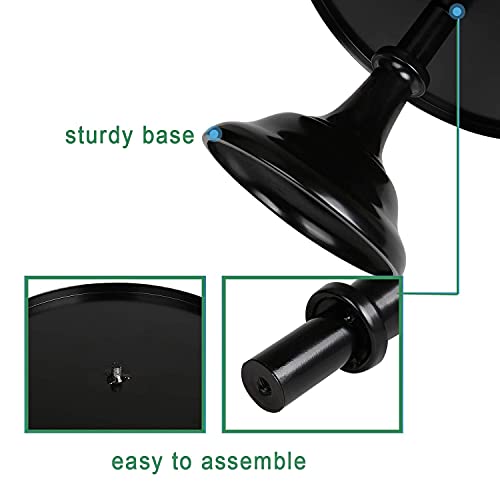 3 Pieces Cake Stand Set Black Metal Cupcake Holder Dessert Display Plate Decor Serving Platter For Baby Shower Wedding Birthday Parties Celebration #TOP5